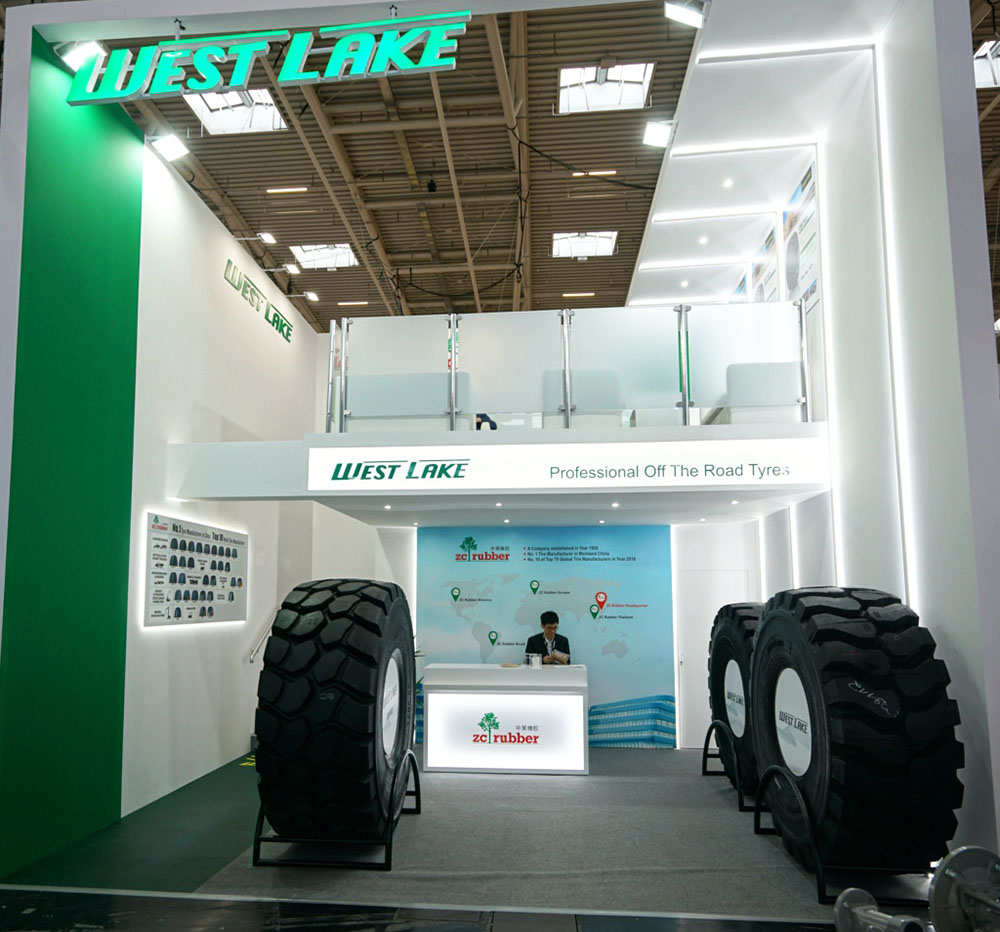Westlake OTR Tire displaying at BAUMA 2019 in Germany
